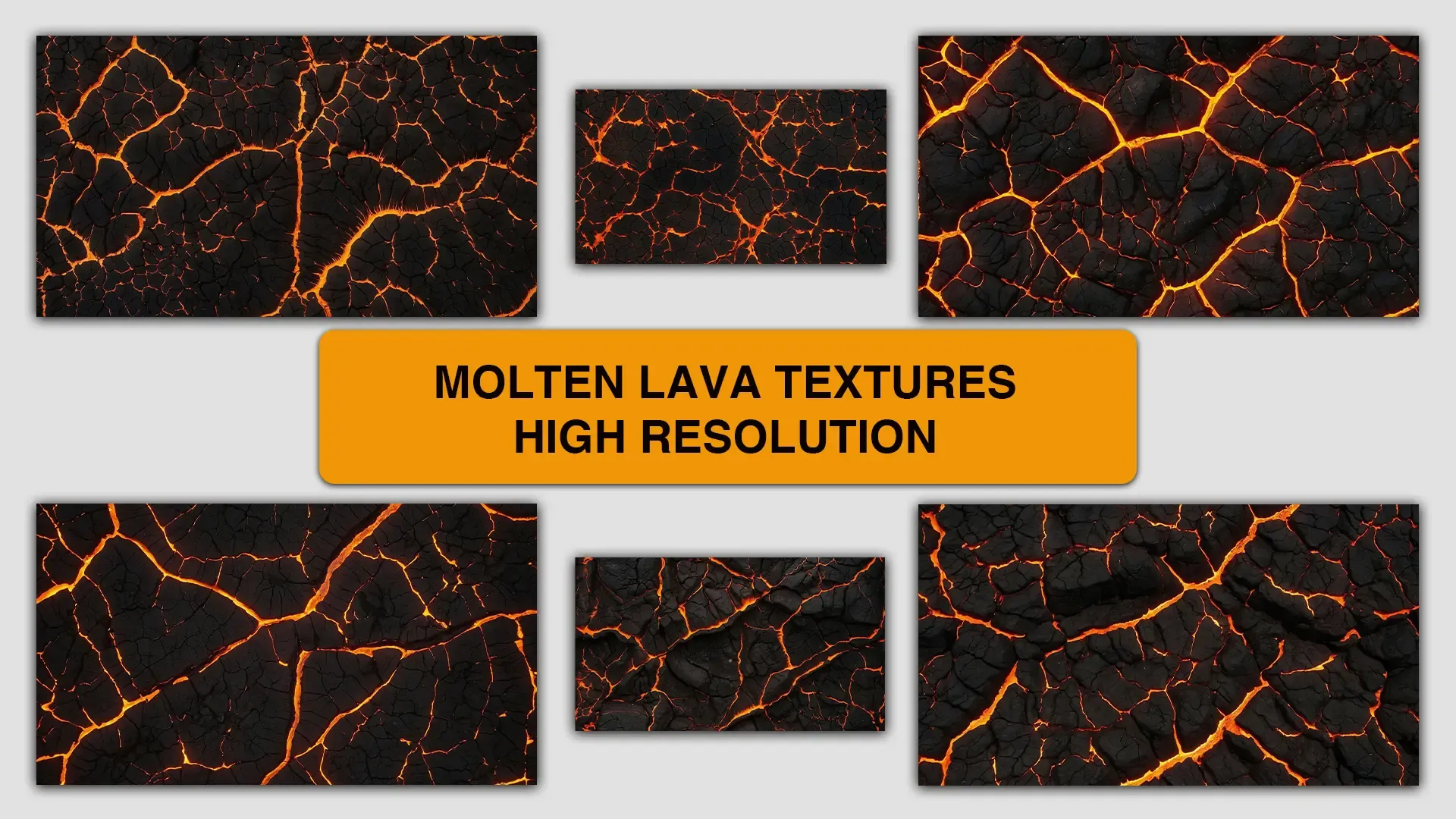 Molten Lava Textures High Resolution Background Collection